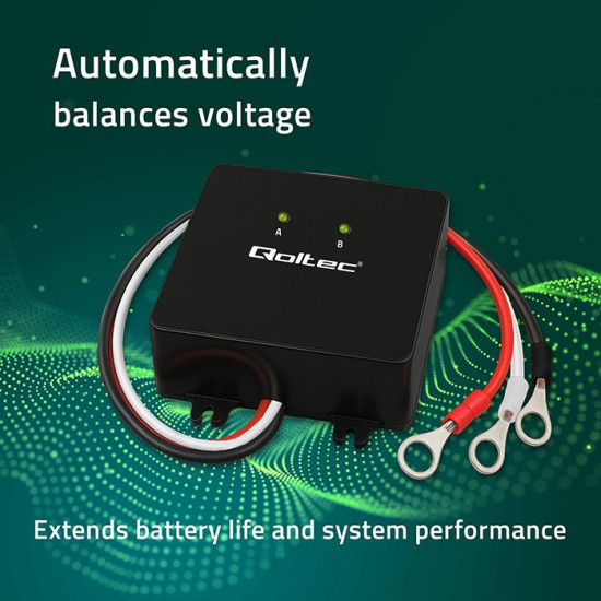 Balanser napięcia 24V do akumulatorów 2x12V | 5A | LiFePO4 AGM   GEL 