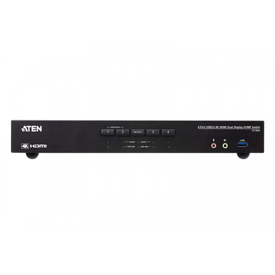 *4-Port USB3.0 4K HDMI Dual Display KVMP Switch 