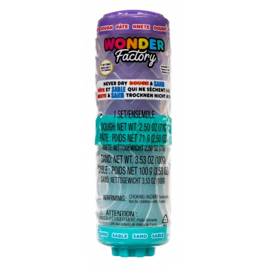 Masa plastyczna Wonder Factory Never Dry Dough fioletowy, turkusowy