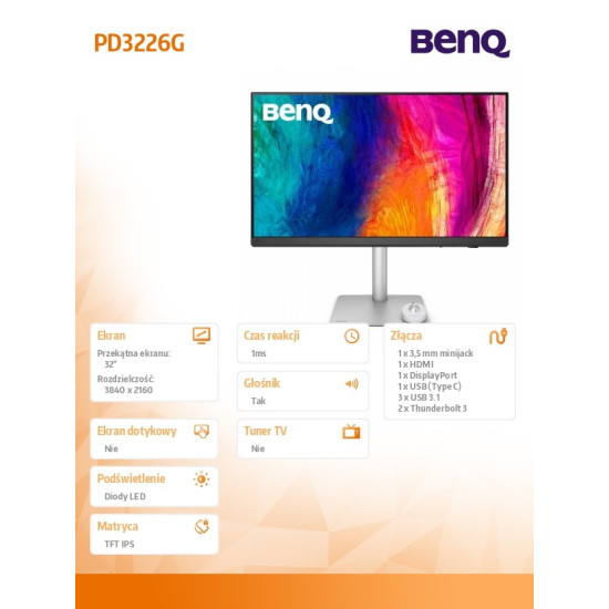 Monitor 32 cale PD3226G 4K LED 5ms/144Hz/IPS/Graficzny 