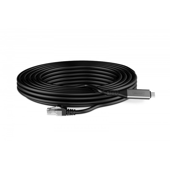 Kabel adapter USB-C - RJ45 Kat. 6A S/FTP, 1 Gbit/s, USB 3.2 Gen1, LSZH, 5m