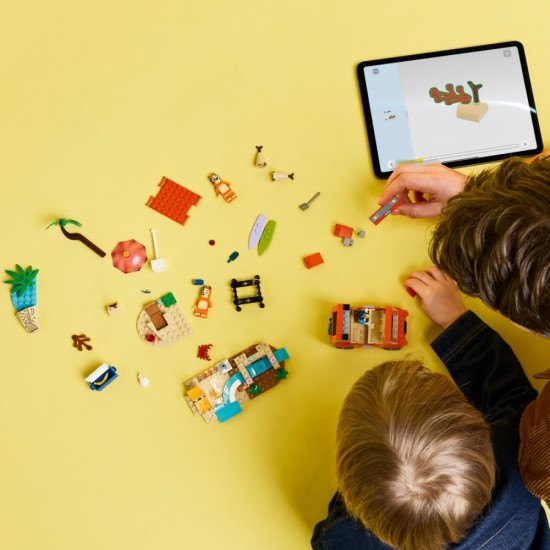 Klocki Bluey 11202 Blue i rodzinna wycieczka samochodem 