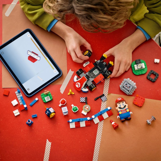 Klocki Super Mario 72043 Mario Kart - Interaktywna figurka LEGO Mario i Standard Kart 