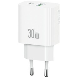 Ładowarka sieciowa 30W 1xUSB-C 1xUSB-A Fast charging Biała 