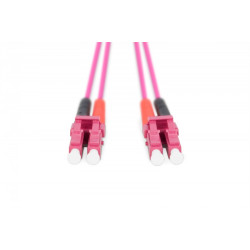 Patch cord światłowodowy FO LC-LC MM 50/125 OM4 duplex LSOH 1m