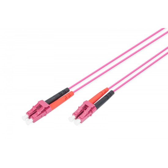 Patch cord światłowodowy FO LC-LC MM 50/125 OM4 duplex LSOH 1m