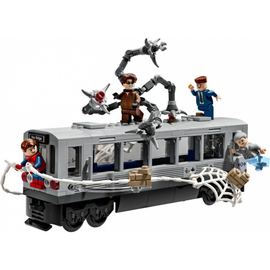 Klocki Super Heroes 76321 Spider-Man kontra Doc Ock - scena w metrze 