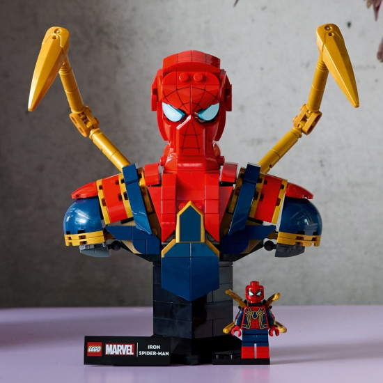 Klocki Super Heroes 76326 Popiersie Iron Spider-Mana 