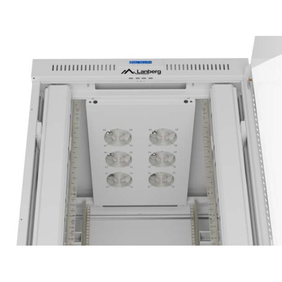 Szafa instalacyjna rack stojąca 47U 800x1000 szara  drzwi        przeszkolne  LCD ( flat pack) V2 