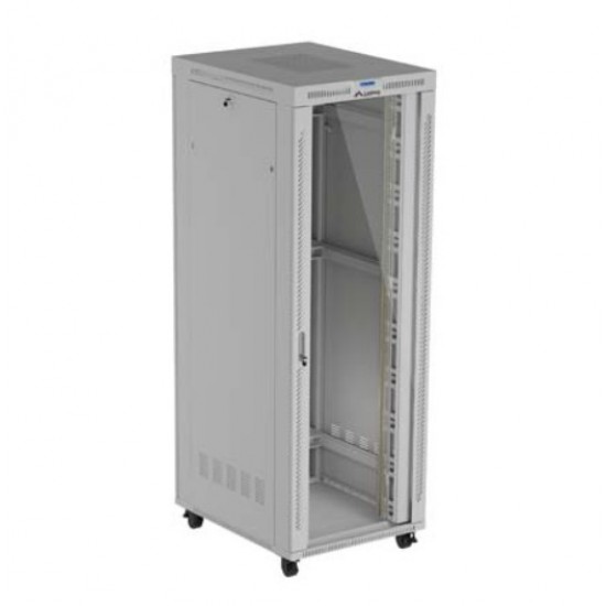 Szafa instalacyjna rack stojąca 47U 800x1000 szara  drzwi        przeszkolne  LCD ( flat pack) V2 