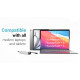 HUB USB-C Charging Metal 5 port with USB-C video 8K + Power Delivery 85W 