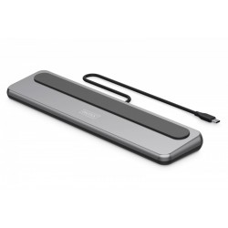 Stacja dokująca USB-C 12 portowa, max. 8K/30Hz z HDR, HDMI, DP, max. 3 monitory (MST), USB-C 3.2 Gen2, Gigabit Ethernet, SD/Micro SD, PD 100W