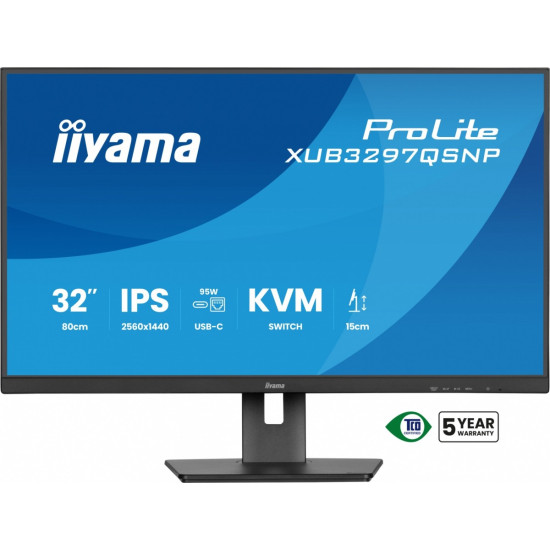Monitor 32 cale XUB3297QSNP-B1 IPS,QHD,USB-C DOCK (95W), USB HUB 4x, KVM,  RJ45, GW 5 LAT 