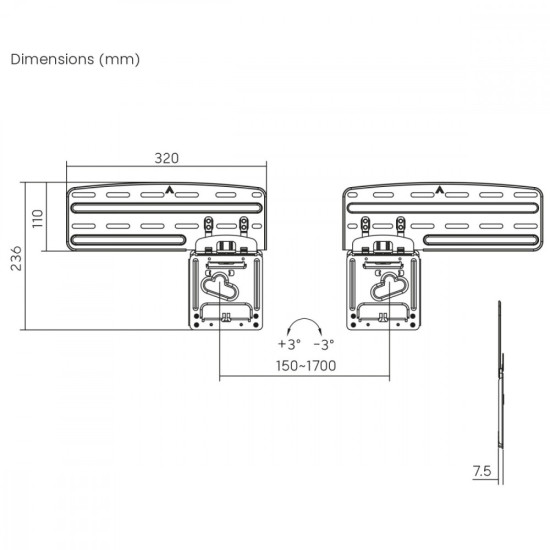 Uchwyt do TV QLED 43-85' MC-806N 