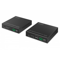 Przedłużacz (extender) światłowodowy HDMI 4K/60Hz z KVM USB 1.1 przez IP 1G lub do 40km/300m, max. 253 odbiorniki, HDMI Loop-Out, Audio - zestaw