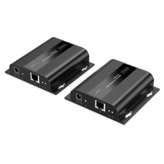 Przedłużacz (extender) po skrętce kat.6 HDMI 4K/60Hz przez IP 1G lub do 120m/200m, max. 253 odbiorniki, sterowanie IR - zestaw (odbiornik/nadajnik)