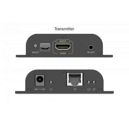 Przedłużacz (extender) po skrętce kat.6 HDMI 4K/60Hz przez IP 1G lub do 120m/200m, max. 253 odbiorniki, sterowanie IR - zestaw (odbiornik/nadajnik)