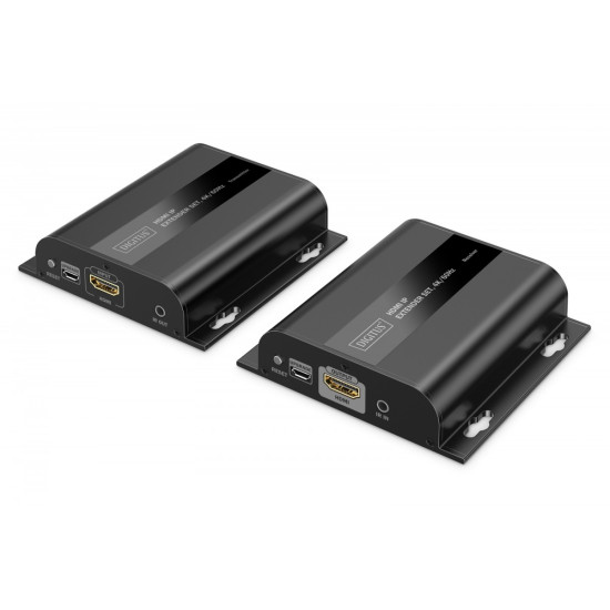 Przedłużacz (extender) po skrętce kat.6 HDMI 4K/60Hz przez IP 1G lub do 120m/200m, max. 253 odbiorniki, sterowanie IR - zestaw (odbiornik/nadajnik)