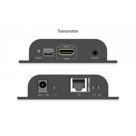 Przedłużacz (extender) po skrętce kat.6 HDMI 4K/60Hz przez IP 1G lub do 120m/200m z PoE, max. 253 odbiorniki, sterowanie IR - zestaw