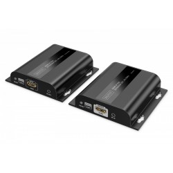 Przedłużacz (extender) po skrętce kat.6 HDMI 4K/60Hz przez IP 1G lub do 120m/200m z PoE, max. 253 odbiorniki, sterowanie IR - zestaw