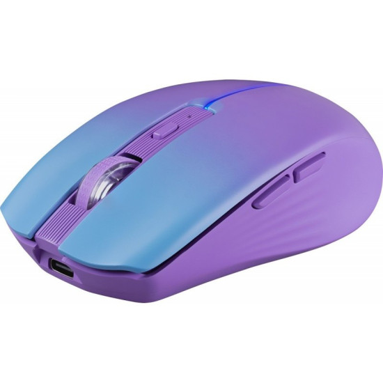 Mysz bezprzewodowa MYSTERY MM-301 RF+BT 1600DPI 6P fioletowa