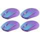 Mysz bezprzewodowa MYSTERY MM-301 RF+BT 1600DPI 6P fioletowa