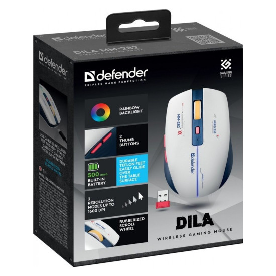 Mysz gamingowa bezprzewodowa DILA MM-282 RF 1800DPI 6P