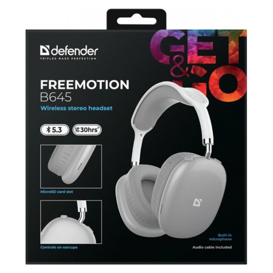 Słuchawki bezprzewodowe nauszne FREEMOTION B645 szare
