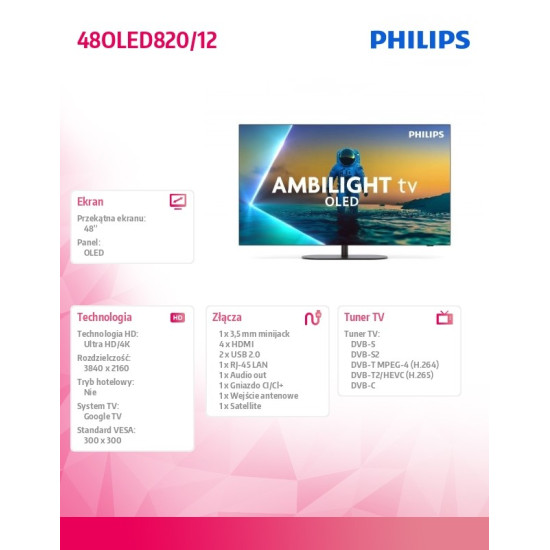 Telewizor 48 cali OLED 48OLED820/12 