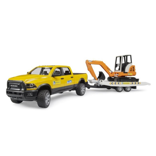 Auto Dodge RAM 2500 Service z przyczepką i mini koparką