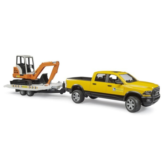Auto Dodge RAM 2500 Service z przyczepką i mini koparką