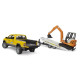 Auto Dodge RAM 2500 Service z przyczepką i mini koparką