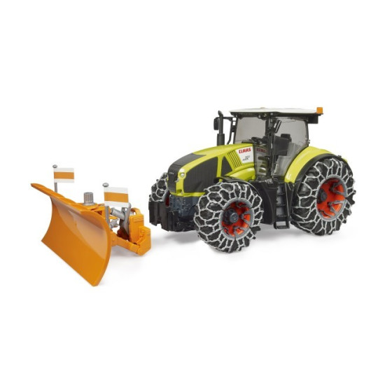 Traktor Claas Axion 950 z pługiem do śniegu