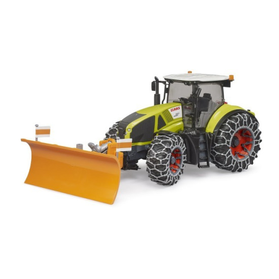 Traktor Claas Axion 950 z pługiem do śniegu