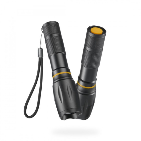 Latarka led 2w1 200lm 100m 3 tryby zoom 