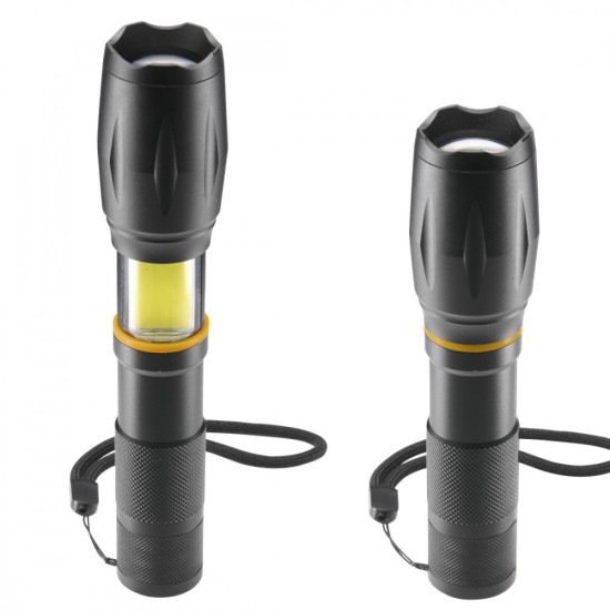 Latarka led 2w1 200lm 100m 3 tryby zoom 