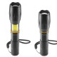 Latarka led 2w1 200lm 100m 3 tryby zoom 