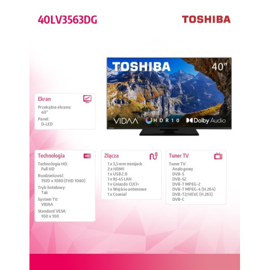 Telewizor LED 40 cali 40LV3563DG