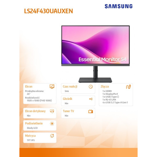 Monitor 24 cale LS24F430UAUXEN