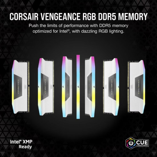 Pamięć DDR5 Vengeance RGB 32GB/5200 (2x16GB) CL40 White 