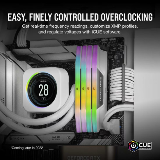 Pamięć DDR5 Vengeance RGB 32GB/5200 (2x16GB) CL40 White 