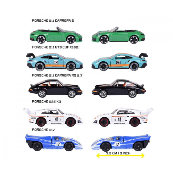 Zestaw pojazdów Porsche 5-pak