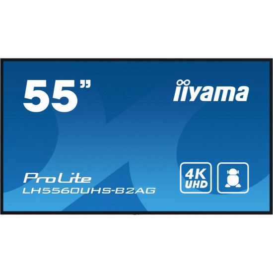 Monitor wielkoformatowy 55 cali LH5560UHS-B1AG matowy 24h/7 500(cd/m2) VA 3840 x 2160 UHD(4K) Android.11 Wifi CMS(iiSignage2), Uchwyt ścienny