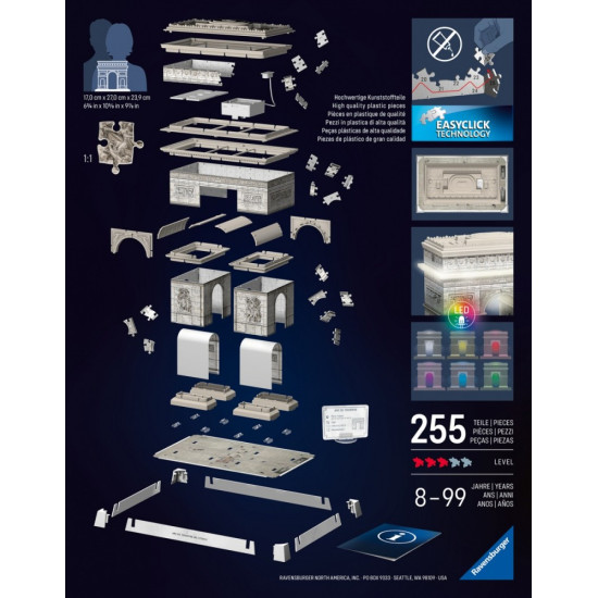 Puzzle 3D Łuk Triumfalny 