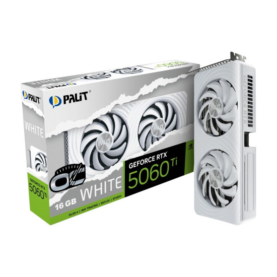Karta graficzna GeForce RTX 5060 TI WHITE OC 16GB GDDR7 128bit 3DP/HDMI