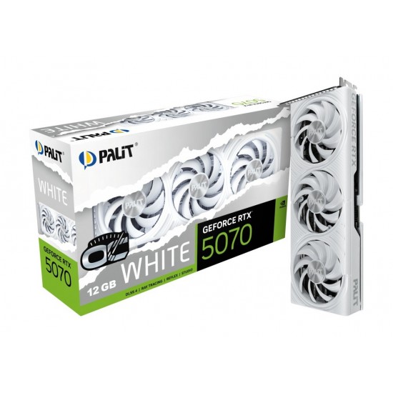 Karta graficzna GeForce RTX 5070 WHITE OC 12GB GDDR7 192bit 3DP/HDMI
