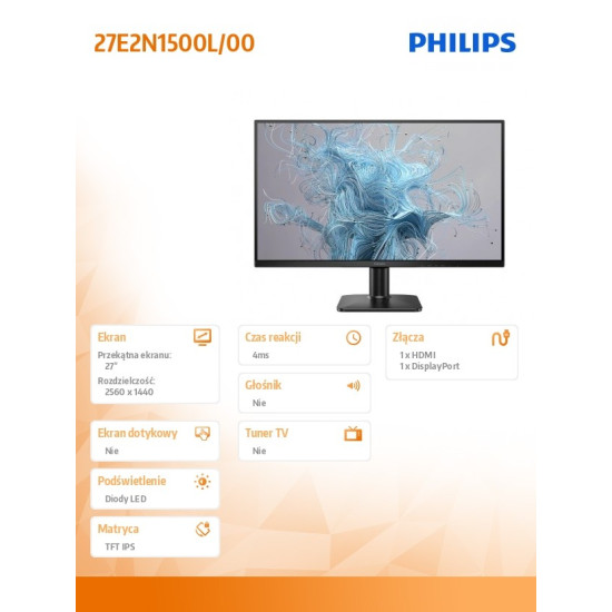 Monitor 27E2N1500L 27 cali IPS 75Hz HDMI DP 