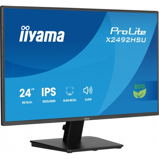 Monitor 24 cale X2492HSU-B1 IPS,FHD,HDMI,DP,120Hz,300cd,4ms,USB HUBx2cienkie ramki, 1500:1, ErP B