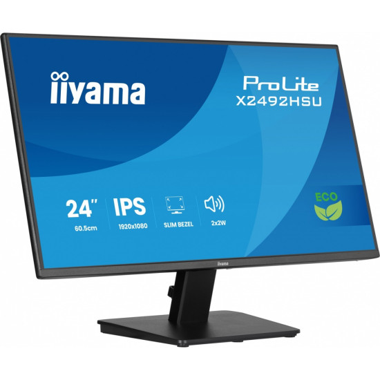 Monitor 24 cale X2492HSU-B1 IPS,FHD,HDMI,DP,120Hz,300cd,4ms,USB HUBx2cienkie ramki, 1500:1, ErP B