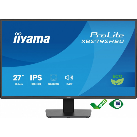 Monitor 27 cali X2792HSU-B1 IPS,FHD,HDMI,DP,120Hz,350cd,4ms,         cienkie ramki, 1500:1, ErP B, USB HUBx2